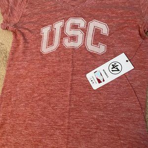USC 47 Brand Women's Short Sleeve Shirt - Size Large - Reddish with White Print